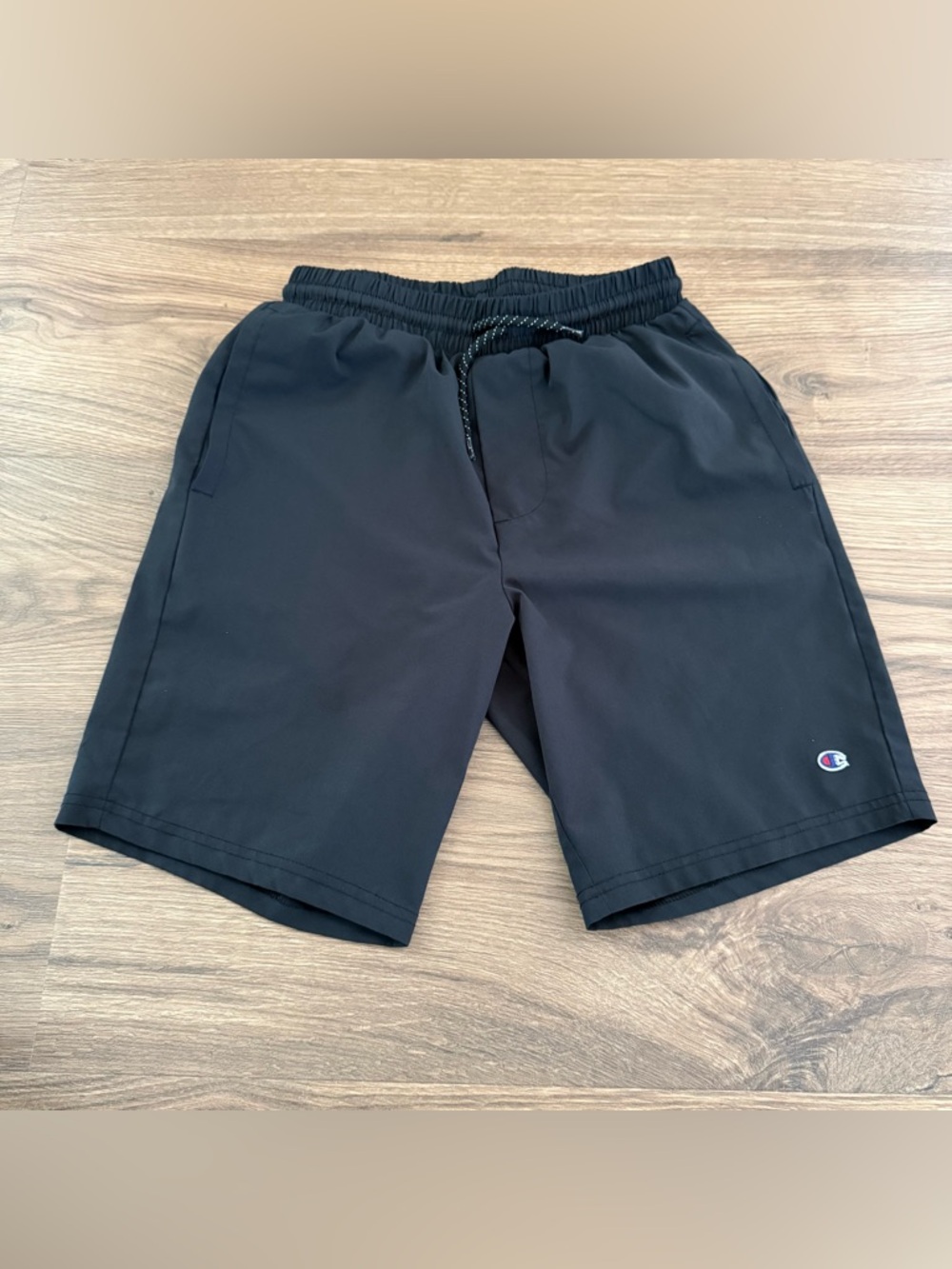 Champion Boys Black Athletic Shorts Size Large 10-12 Drawstring